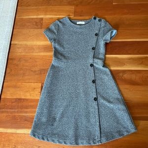 Zara Kids Black Heathered Dress with Buttons